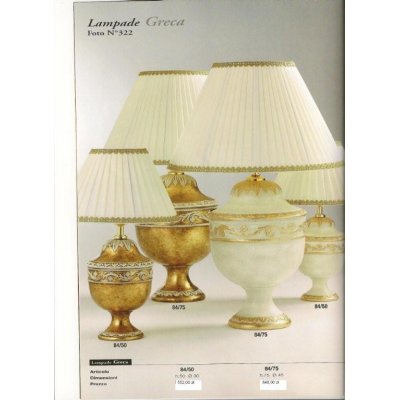 Lampa GREKA  ORO - lampy włoskie fi 45, h 75 cm, złote