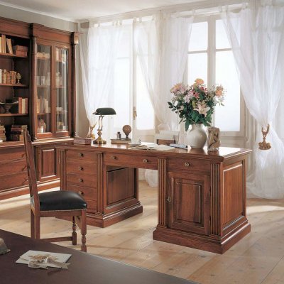  klasyczne biurko z gładka rama 185 x 80 cm kolor do wyboru  włoskie meble stylowe