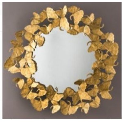 Lustro Ginko leafs 70 cm złote