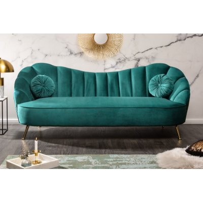 Sofa  Arielle 220 cm aksamitna turkusowa