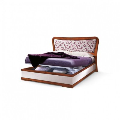 SOGNI włoskie drewniane podwójne łóżko z pojemnikiem