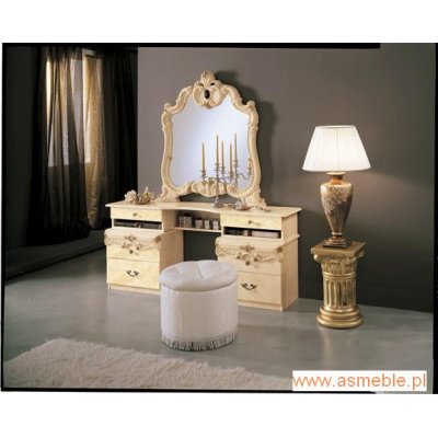  Barocco  beż - toaletka w kolorze beżowym,  włoskie meble stylowe