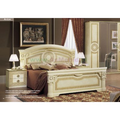  AIDA - łoże do sypialni z meandrem Versace, włoskie meble stylowe