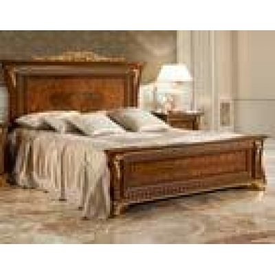 AIDA LUX - włoskie stylowe łóżko w kolorze orzechowym