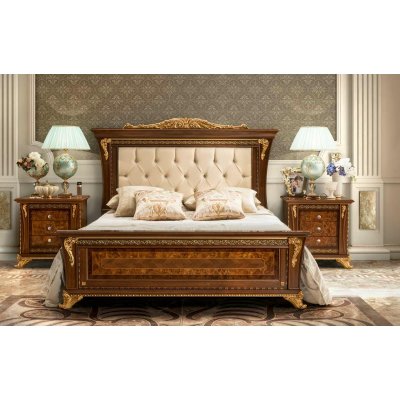  AIDA LUX - włoskie stylowe łóżko z tapicerowanym zagłówkiem, ekoskóra