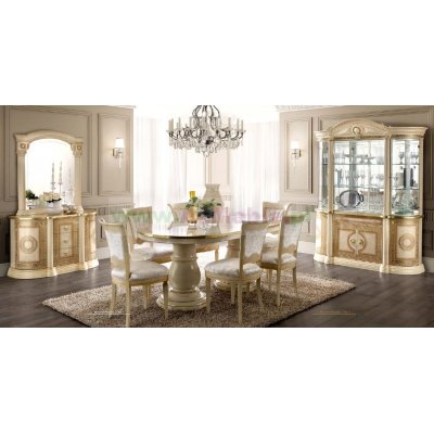  AIDA  włoskie stylowe meble do salonu z meandrem Versace, jadalnia w połysku 