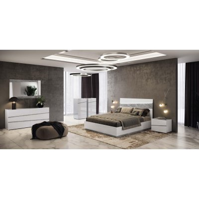  Biała sypialnia w połysku włoska ALBA