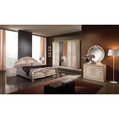 Angelica beige - włoska sypialnia grupa łóżkowa 