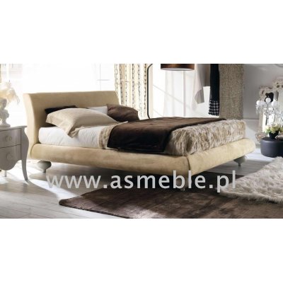 Białe łóżko tapicerowane AXOLUTE - 160x200 włoskie łoże małżeńskie