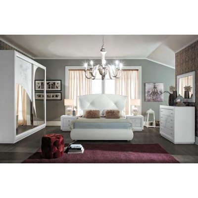  CAMIL włoska stylowa sypialnia w kolorze białym komplet