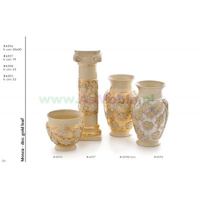 ceramika włoska kolekcja MOSCA, gold leaf