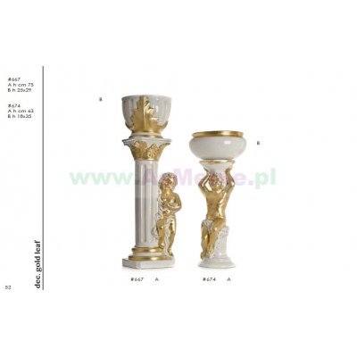 ceramika włoska kolekcja ANGELO, gold leaf