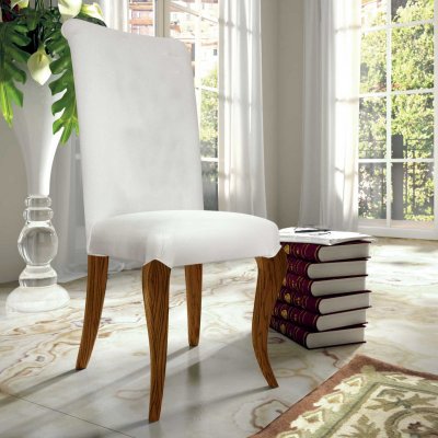  CHANTAL  włoskie drewniane krzesło tapicerowane gładkie