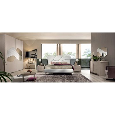  CHLOE nowoczesna sypialnia włoska w kolorze mokka