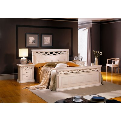  Firenze włoskie łóżko drewniane do sypialni, włoskie meble stylowe