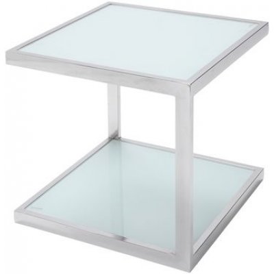  Srebrny stolik kwadratowy domino z kolekcji carry design