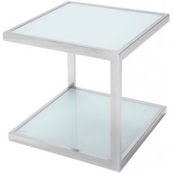 Srebrny stolik kwadratowy domino z kolekcji carry design