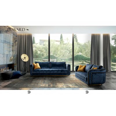  EDWARD - włoska sofa 3 osobowa, współczesna klasyka 