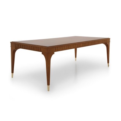 ELLIPSE - stół rozkładany drewniany 222/320 x 112 cm nogi z frezem