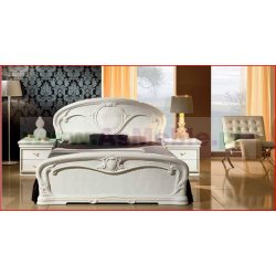 Elvire włoskie  białe łóżko  w połysku 160 x 200