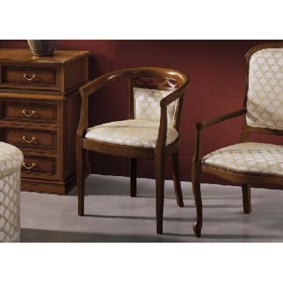  NOSTALGIA ORZECH - fotel niski orzechowy, włoskie meble stylowe