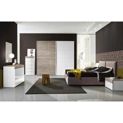 GESSO włoska stylowa sypialnia w kolorze białym komplet