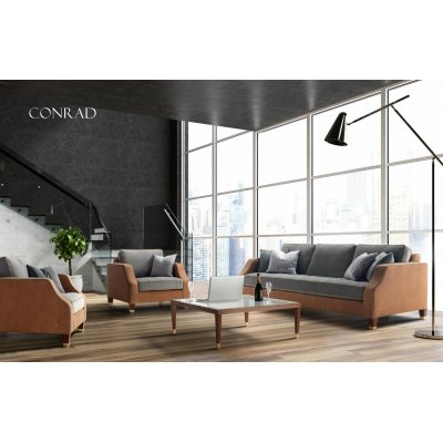  CONRAD - włoska sofa 3 osobowa, współczesna klasyka 