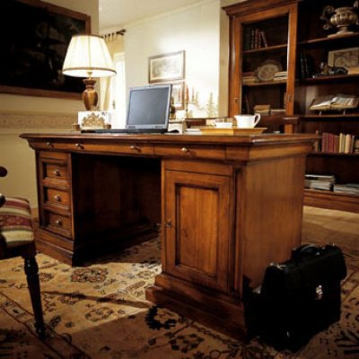  klasyczne biurko z gładka rama 185x90 cm kolor do wyboru  włoskie meble stylowe