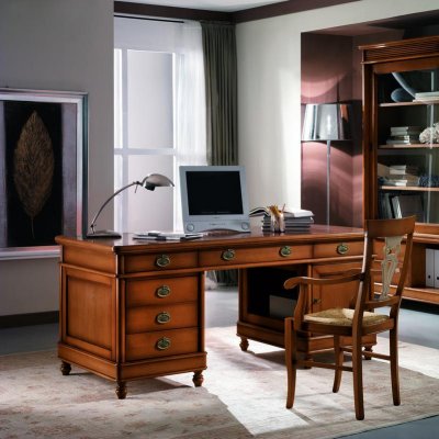 klasyczne biurko z gładka rama 180 x 80 cm kolor do wyboru  włoskie meble stylowe