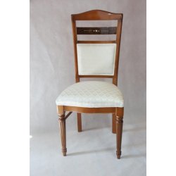 ESTER - włoskie krzesła orzech wysoki połysk z wstawką z masy perłowej