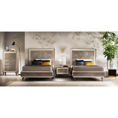 AMBRA NIGHT - łoże Twin Tapicerowane 120x190, włoskie meble do sypialni