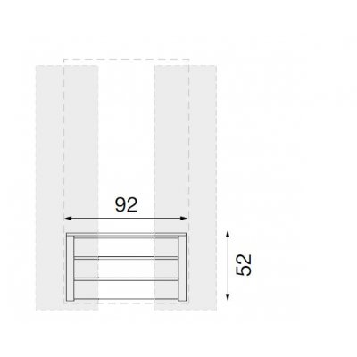 SALA blok szuflad do Szafy 2 drzwiowej przesuwnej MINI  kolor czereśnia włoskie meble klasyczne