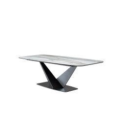Włoski stół z blatem ceramicznym nierozkładany model KRYSTAL