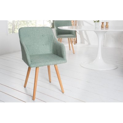 Krzesło Fotelowe Scandinavia z podłokietnikami zielone