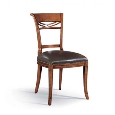 krzesło jak foto VENEZIA tapicerowane skórą naturalną, włoskie meble stylowe
