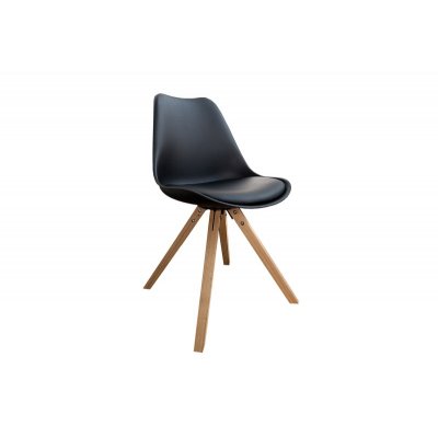 Krzesło Scandinavia retro czarne lite drewno