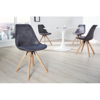 Krzesło Scandinavia szare drewniane nogi 