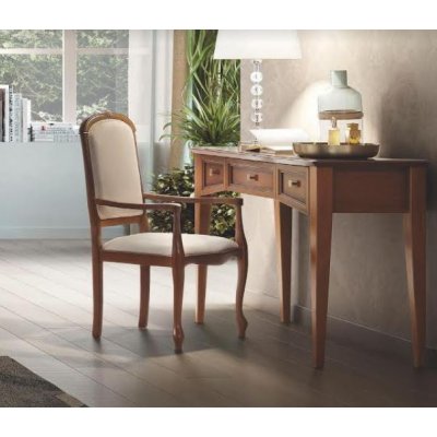 GIOTTO - krzesło z podłokietnikami w kolorze orzecha włoskiego, meble klasyczne