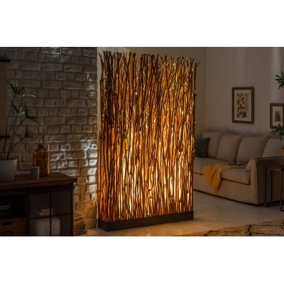 Lampa  podłogowa Natural Paravant 180 cm naturalne drewno logan