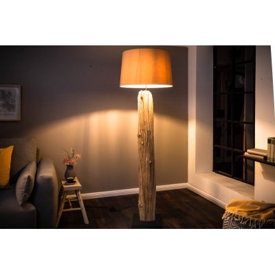  Lampa podłogowa z beżowego drewna Rousiligue