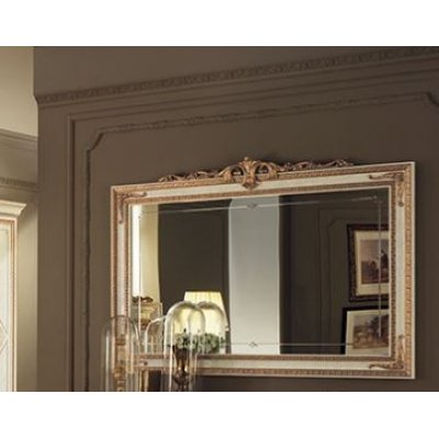 LEONARDO LUX - lustro duże 170x110 bez dekoracji, włoskie meble z  meandrem w stylu Versace