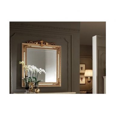LEONARDO LUX lustro małe 110x100 cm z dekoracją oraz z meandrem Versace, włoskie meble