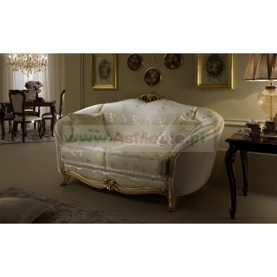 LOUNGE - luksusowa sofa 2 os. z funkcją z kolekcji Donatello,  włoskie meble stylowe