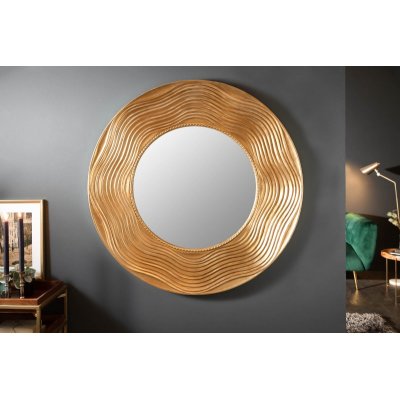 Lustro Circle 100 cm w drewnianej ramie okrągłe