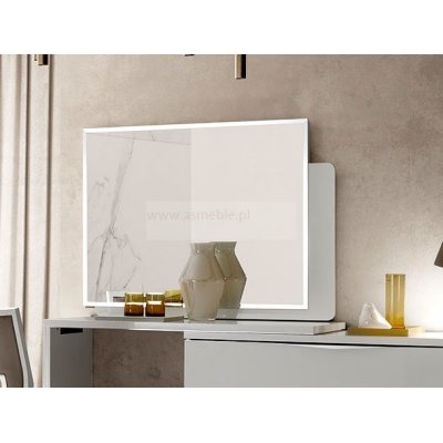  ONDA - lustro prostokątne w kolorze białym, meble włoskie Art Deco