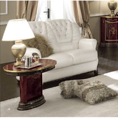 sofa 2-osobowa z krzyształkami Swarovskiego mod. Leonardo Gold,  włoskie meble stylowe