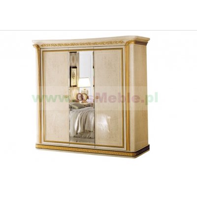 MELODIA - szafa 3/D z lustrem, ekskluzywny mebel do sypialni z meandrem Versace