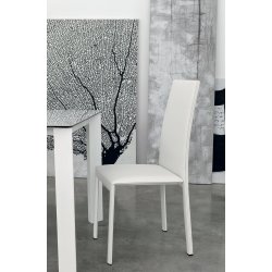 MIAMI - nowoczesne krzesło obite skórą eko w kolorze kremowym