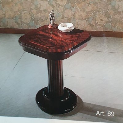 MONICA  włoski stolik pomocniczy , drewniany w kolorze mahoniowym w połysku