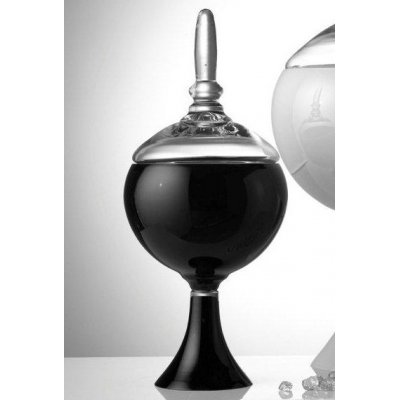MOON BLACK-  ozdobny czarny wazon 